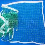 Сетка для большого тенниса, Д 2,6 мм, парашютная стропа 50 мм, безузловая